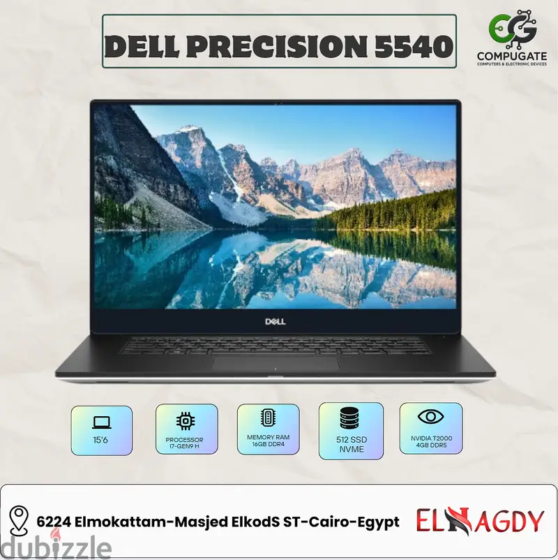 Dell Precision 5540 أداء احترافي شاشة 15.6 وكارت T2000