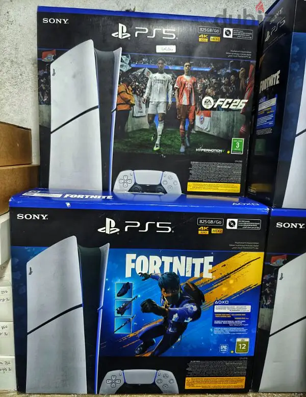 بلايستيشن 5 سليم ديجيتال جديد مع لعبة فيفا 26 أو فورتنايت - القاهرة