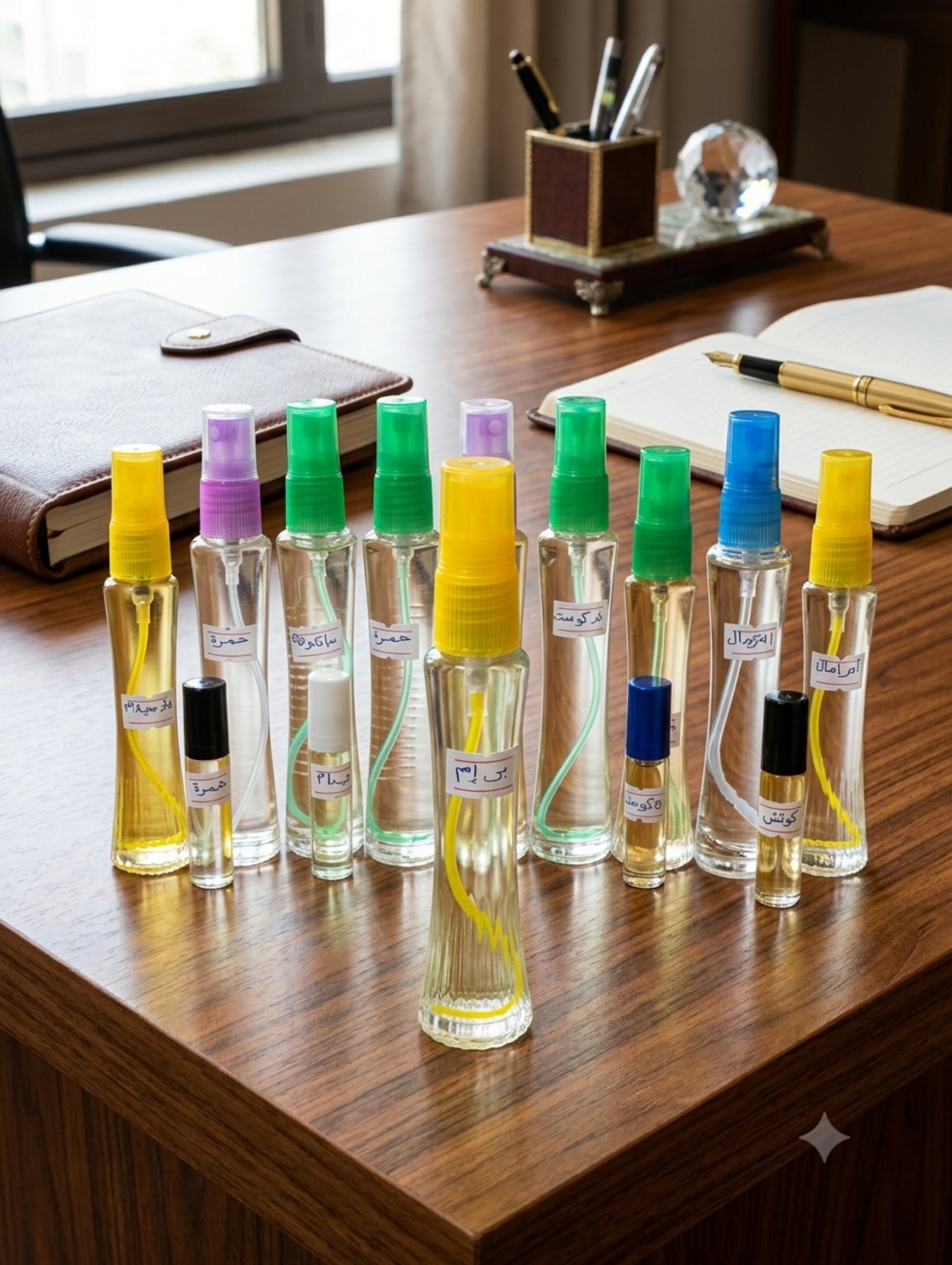 مجموعة عطور فاخرة رجالي - بيانكو لاتية، خمرة، ألتراما، إسكالبشر، بي إم (30مل و 20مل)
