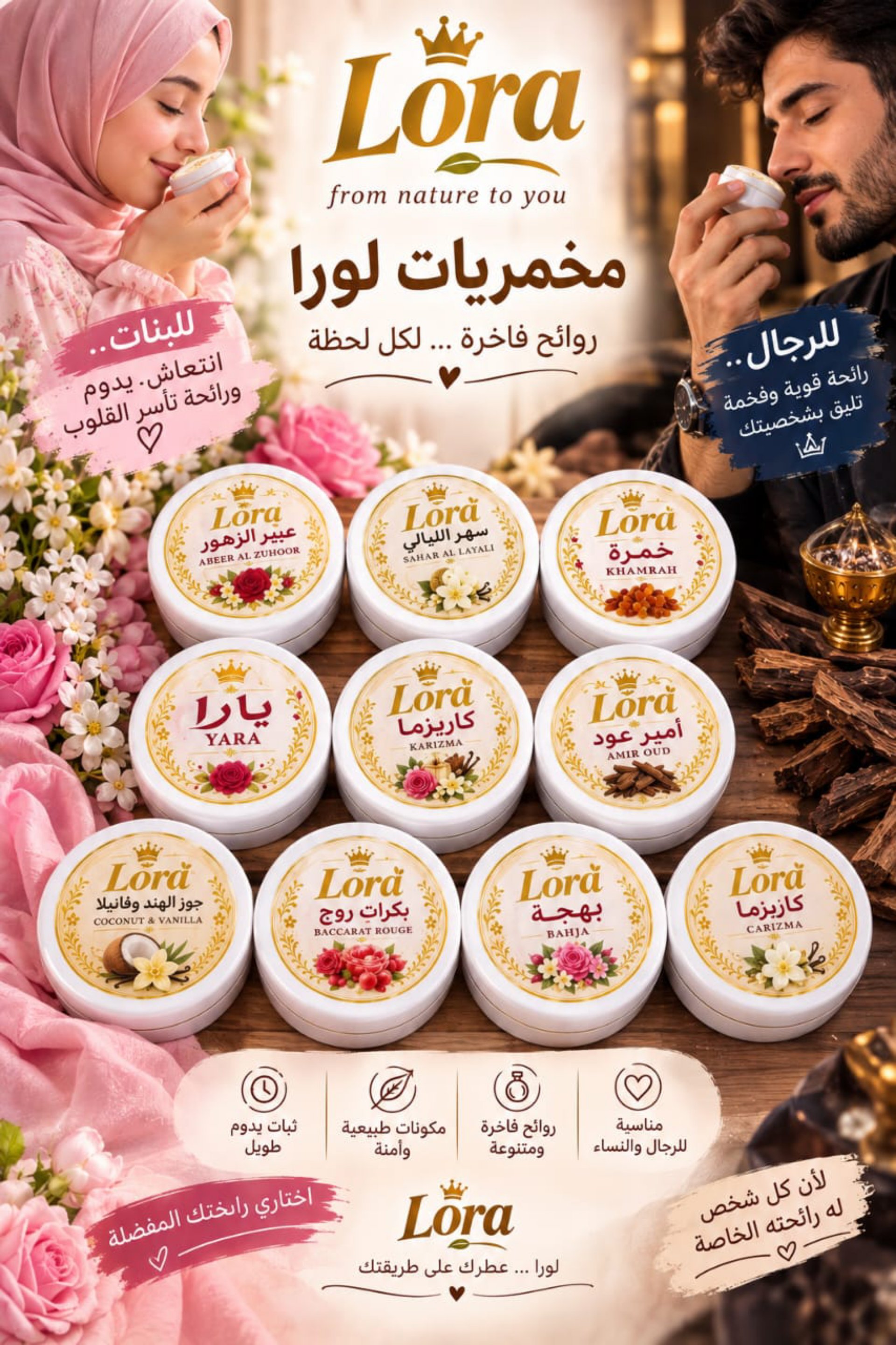 مخمريات لورا بروائح فخمة وثابتة
